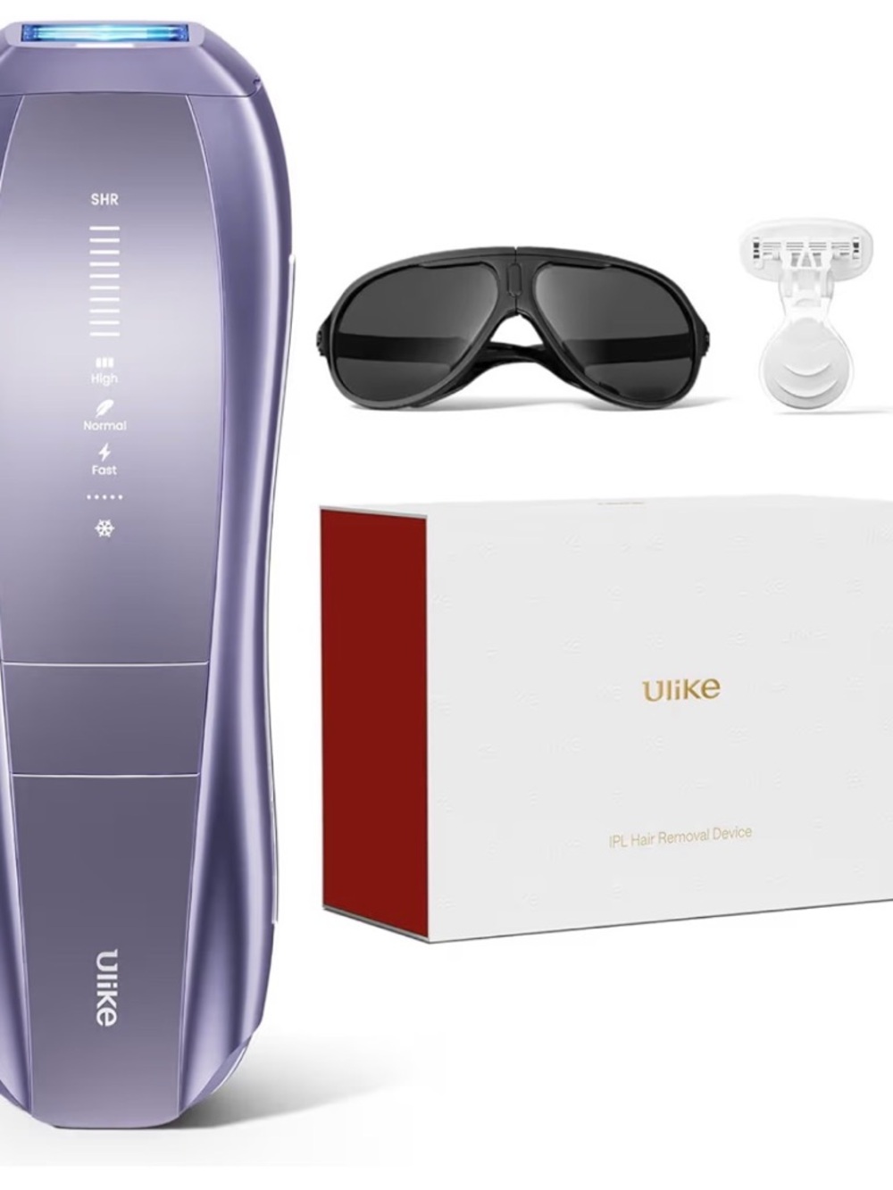Ulike Air 10 IPL Hair Removal Device Skin Sensor Ice Cool Dual Lights Purple NEW